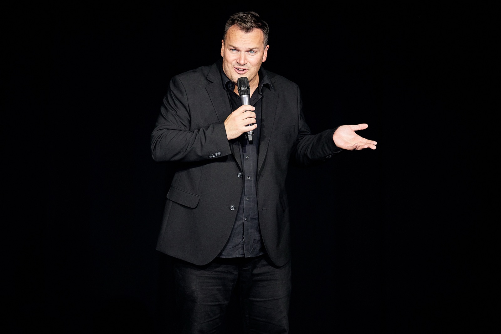 Benjamin on stage